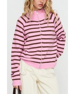 Princess Polly Kaylei Front Zip Cardigan - Pink