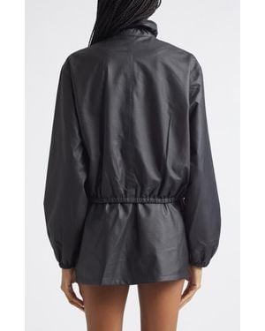 Alexander Wang Shrunken Leather Track Jacket - Black