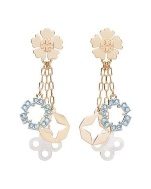 Tory Burch Forget Me Not Drop Earrings - White