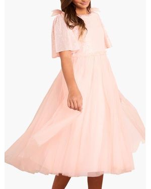 Needle & Thread Kid's Girl's Paloma Bow Dress - Pink