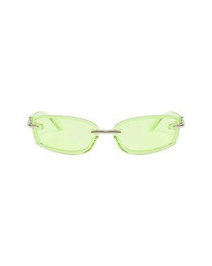 Fifth & Ninth Zuri 66Mm Oversize Rectangular Sunglasses - Green