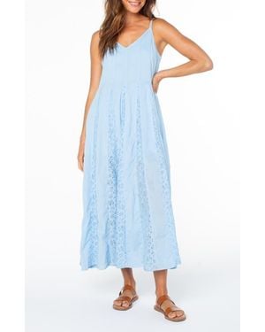 Roxy Jardin Bloom Lace Maxi Dress - Blue