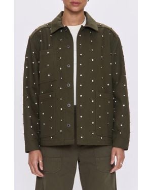 Pistola Cosette Embellished Utility Jacket - Green