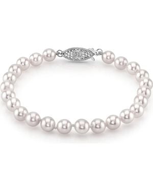 The Pearl Source 6.0-6.5Mm Akoya Bracelet - Metallic