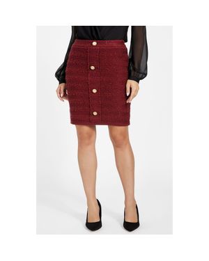 Marciano Clara Knit Pencil Skirt - Red