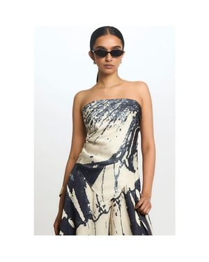 Diarrablu Moussor Scarf Top Castle Hill - Blue