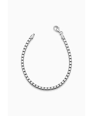 Oradina Edge Bold Box Link Bracelet - White