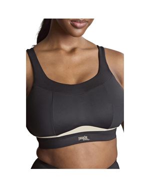 Panache Freedom Full Coverage Unlined Wireless Sports Bra - Black