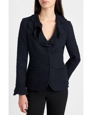 Santorelli Celeste Ruffle Jacket - Black