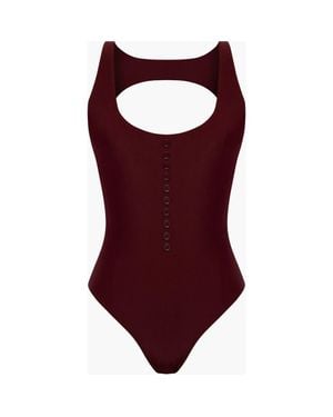 Oddli Button One Piece - Red