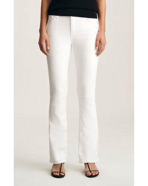 Mavi Molly Mid Rise Bootcut Jeans - White
