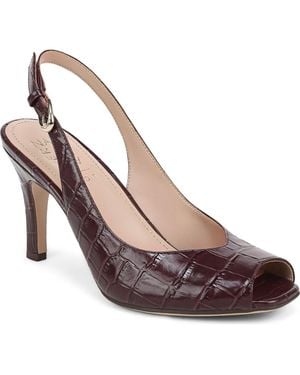 27 EDIT Naturalizer Alexa Peep Toe Slingback Pump - Metallic