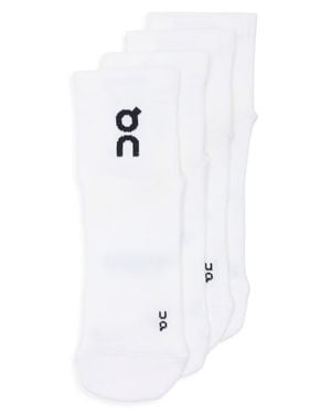 On Shoes Core Mid 2-Pack Run Socks - White