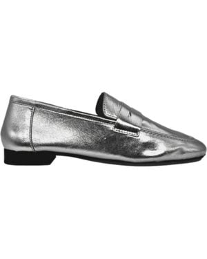 Amie Rafa Tennis Leather Loafers - Gray