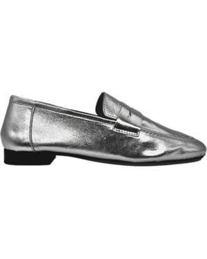 Amie Rafa Tennis Leather Loafers - Gray