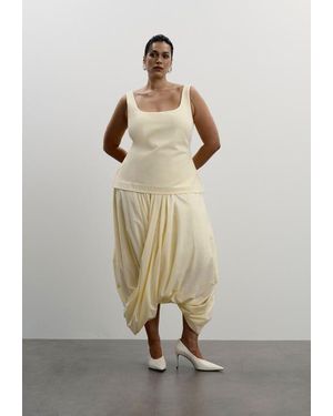 11 Honoré Draped Hem Maxi Dress - Natural