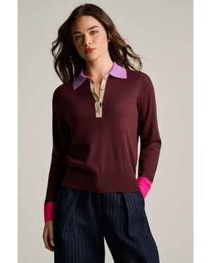 Lisa Todd Pop Posh Cotton Cashmere Polo - Red