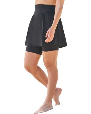 Swim 365 360° Powermesh High-Waist Swim Skirt With Tummy Control - Black