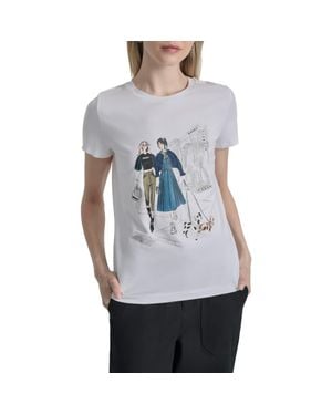 DKNY Met Museum Conversational Graphic T-Shirt - Gray