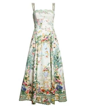 CAMILLA Long Fit And Flare Dress - White