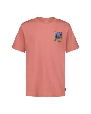 Billabong Kids' Post Cards Cotton Graphic T-Shirt - Pink