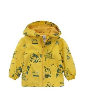 Rokka&Rolla Lightweight Fleece Lined Windbreaker Jacket - Yellow