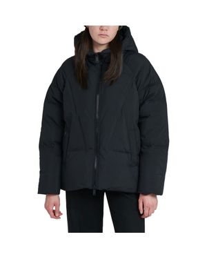 The Recycled Planet Company Elango Water Resistant Hooded Down Puffer Jacket - Black