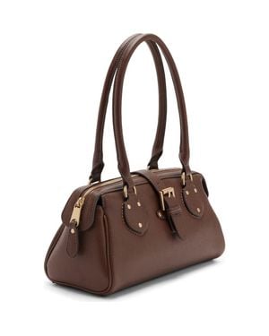 Mango Balboa Faux Leather Shoulder Bag - Brown