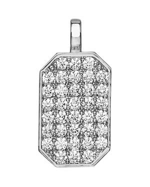 Sethi Couture Pavé Diamond Tag Pendant - White
