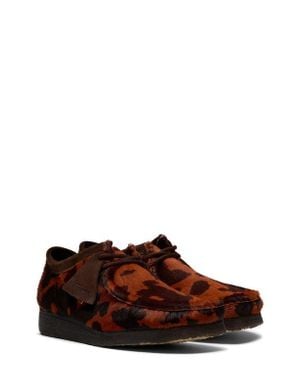 Clarks Wallabee Genuine Calf Hair Chukka - Brown