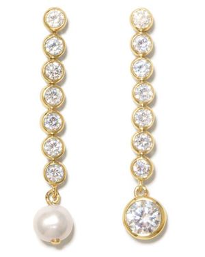 Completedworks Ascent Mismatched Linear Drop Earrings - Metallic