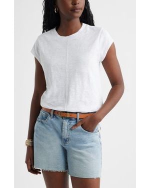 Caslon Short Raglan Sleeve Cotton Tee - White