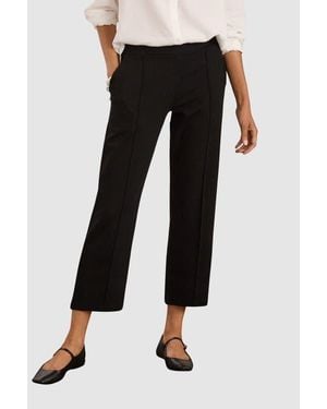 Baukjen Ebru Ponte Straight Leg Crop Pants - Black
