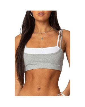 Edikted Gracie Layered Bralette - Brown