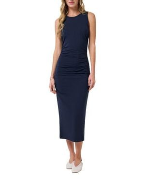 Travis Mathew Ruched Sleeveless Cloud Jersey Maxi Dress - Blue