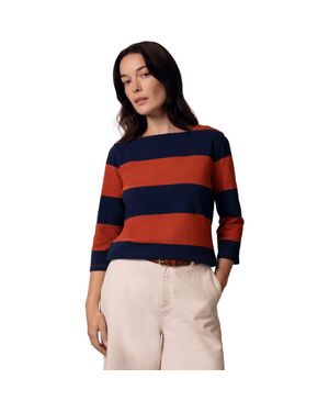 Celtic & Co. Shoulder Insert Square Neck Top - Blue