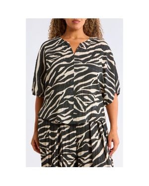 Wit & Wisdom Dolman Bubble Sleeve Top - Black
