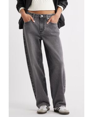 BP. Mid Rise Baggy Barrel Jeans - Gray