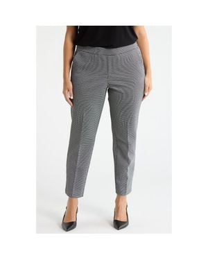 Liverpool Jeans Company Kayla Check Pull-On Pants - Gray