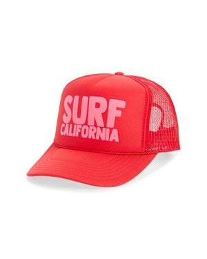 Friday Feelin Surf California Trucker Hat - Red