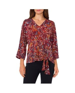 chaus split neck blouse