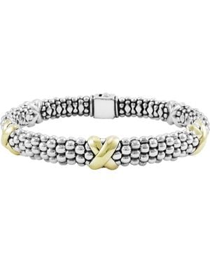 Lagos Caviar X Two-Tone Rope Bracelet - White