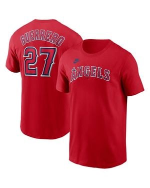 Nike Vladimir Guerrero Los Angeles Angels Fuse Name & Number T-Shirt - Red