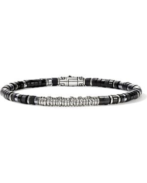John Hardy Heishi Sterling Onyx & Hematite Bracelet - Black