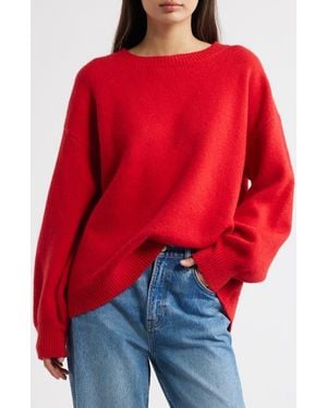 Princess Polly Ryanna Crewneck Sweater - Red