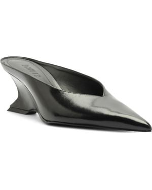 SCHUTZ SHOES Siena Pointed Toe Wedge Mule - Black