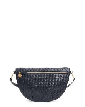 Clare V. Medium Grande Fanny Woven Leather Belt Bag - Gray