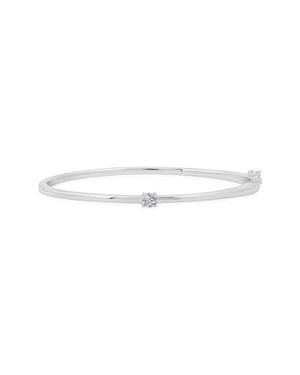 Crislu Brilliant Cubic Zirconia Bangle Bracelet - Metallic