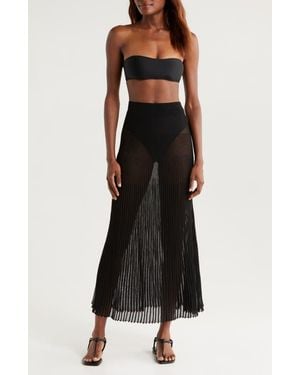 Solid & Striped The Theresa Semisheer Cover-Up Maxi Skirt - Black