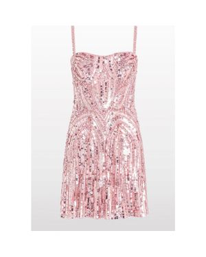 Jenny Packham Rebecca Sequin-Embelished Mini Dress - Pink